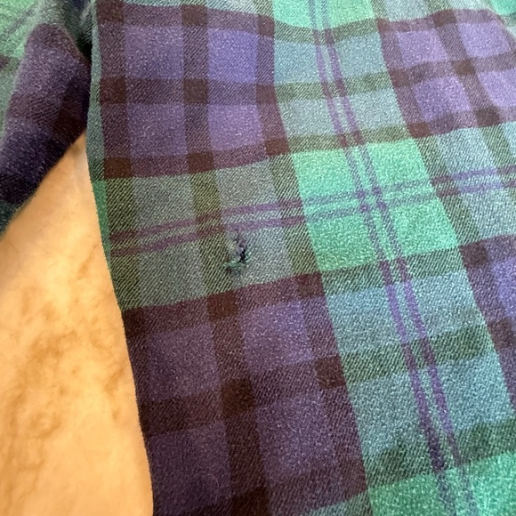 Old Navy Flannel Plaid Tartan Men's Lounge Pajama Pants; Blue/Green; Size Med - Picture 8 of 8